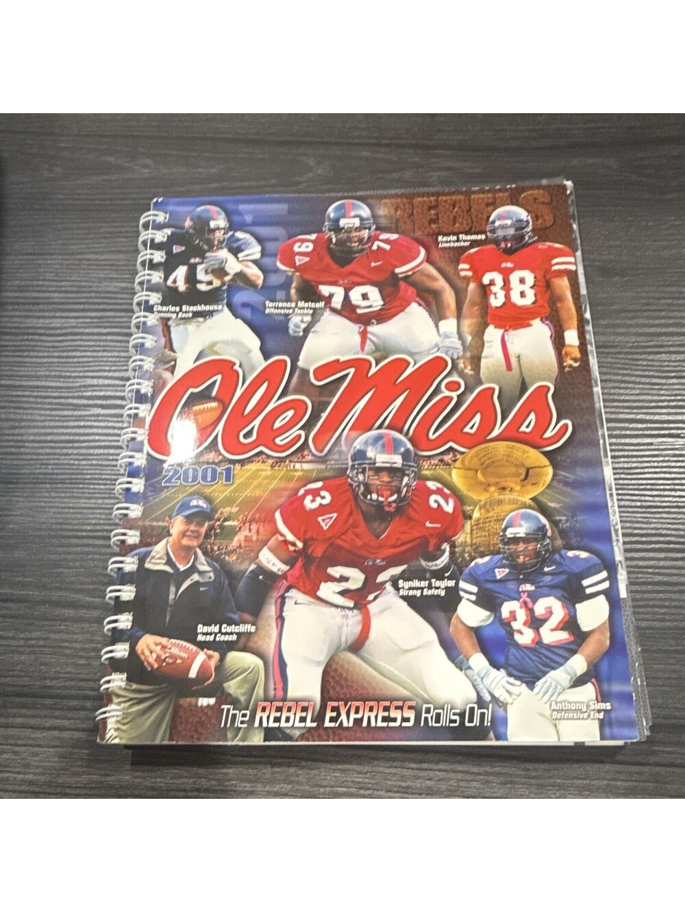 2001 Ole Miss Rebels Football Media Guide - David Cutcliffe Original Vintage P23